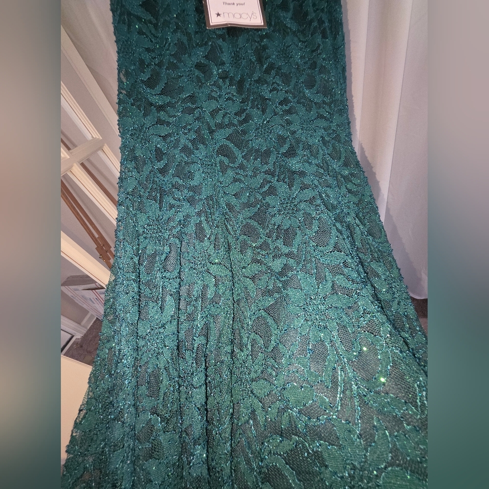 BCX Womens Green Sleeveless Full-Length Fit + Flare Evening Dress - Picture 4 of 9